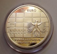 2007, EZÜST NÉMET 10 EURÓ, Deutsche Bundesbank, PP!