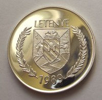 1989, LETENYE, EZÜST EMLÉKÉRME, PP!