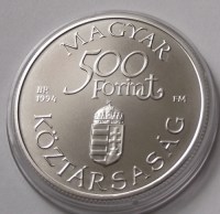 1994, DUNAI HAJÓK, CAROLINA, ezüst 500 Ft, BU!