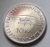 1972, SVÉDORSZÁG, ezüst 10 KORONA!
