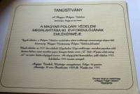 1989, HAZÁDNAK RENDÜLETLENÜL, ÓRIÁSI ARANYOZOTT EMLÉKÉREM, PP!