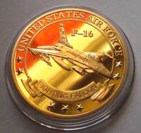 F16 - AIR FORCE, USA, ARANYOZOTT ÉREM, PP!
