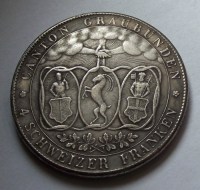 1842, SVÁJC - GRABUNDEN, 4 FRANK, REPLIKA!