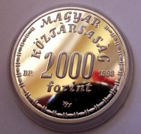 1998, EÖTVÖS LÓRÁND, EZÜST 2000 Ft, PP!