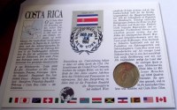 COSTA RICA, ÉRMÉS BORÍTÉK BÉLYEGGEL!