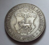 1892, NÉMET KELET-AFRIKA, 2 RÚPIA, UV!