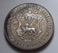 1893, NÉMET KELET-AFRIKA, 2 RÚPIA, UV!