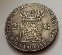 1874, HOLLANDIA, 2 ÉS 1/2 GULDEN, REPLIKA!