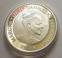 2008, DÁNIA, SZÍNEZÜST 500 KORONA, PP!