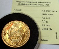1707, II. RÁKÓCZI F. ARANY, UP, Au-Ag, PP!