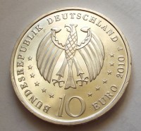 2010, Ezüst NÉMET 10 EURÓ, POCELÁN, PP!