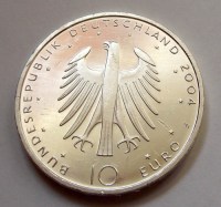 2004, EZÜST NÉMET 10 EURÓ, MÖRIKE, BU!