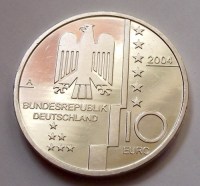 2004, EZÜST NÉMET 10 EURÓ, Bauhaus Dessau, BU!