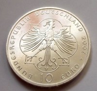 2007, EZÜST NÉMET 10 EURÓ, Elisabeth von Thüringen, BU!