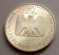 2002, EZÜST NÉMET 10 EURÓ, NÉMET TELEVÍZIÓ, BU!