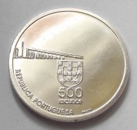 1999, PORTUGÁLIA, EZÜST 500 ESCUDO, BU!